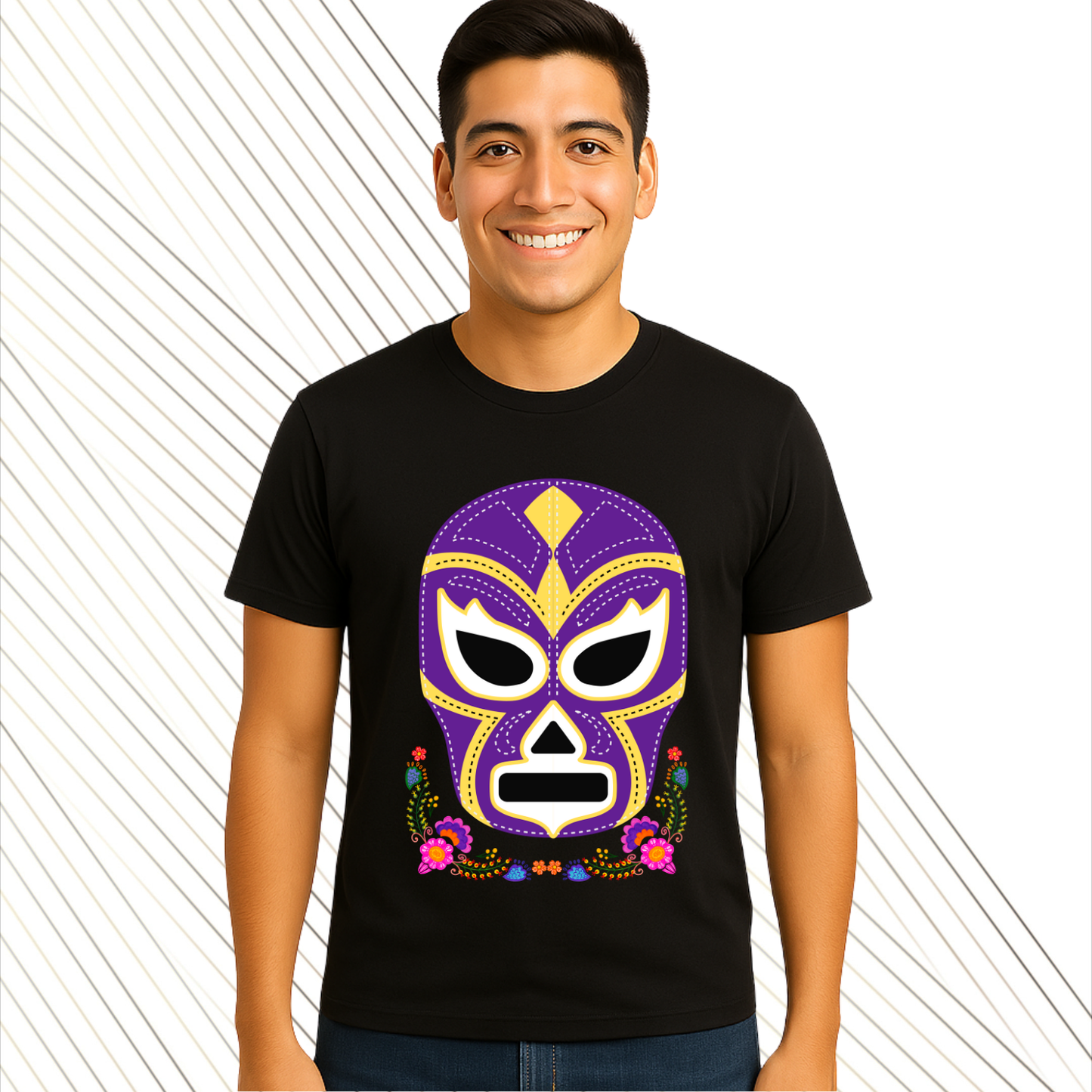 Playera Lucha Libre Mexicana, 100% Algodón Peinado