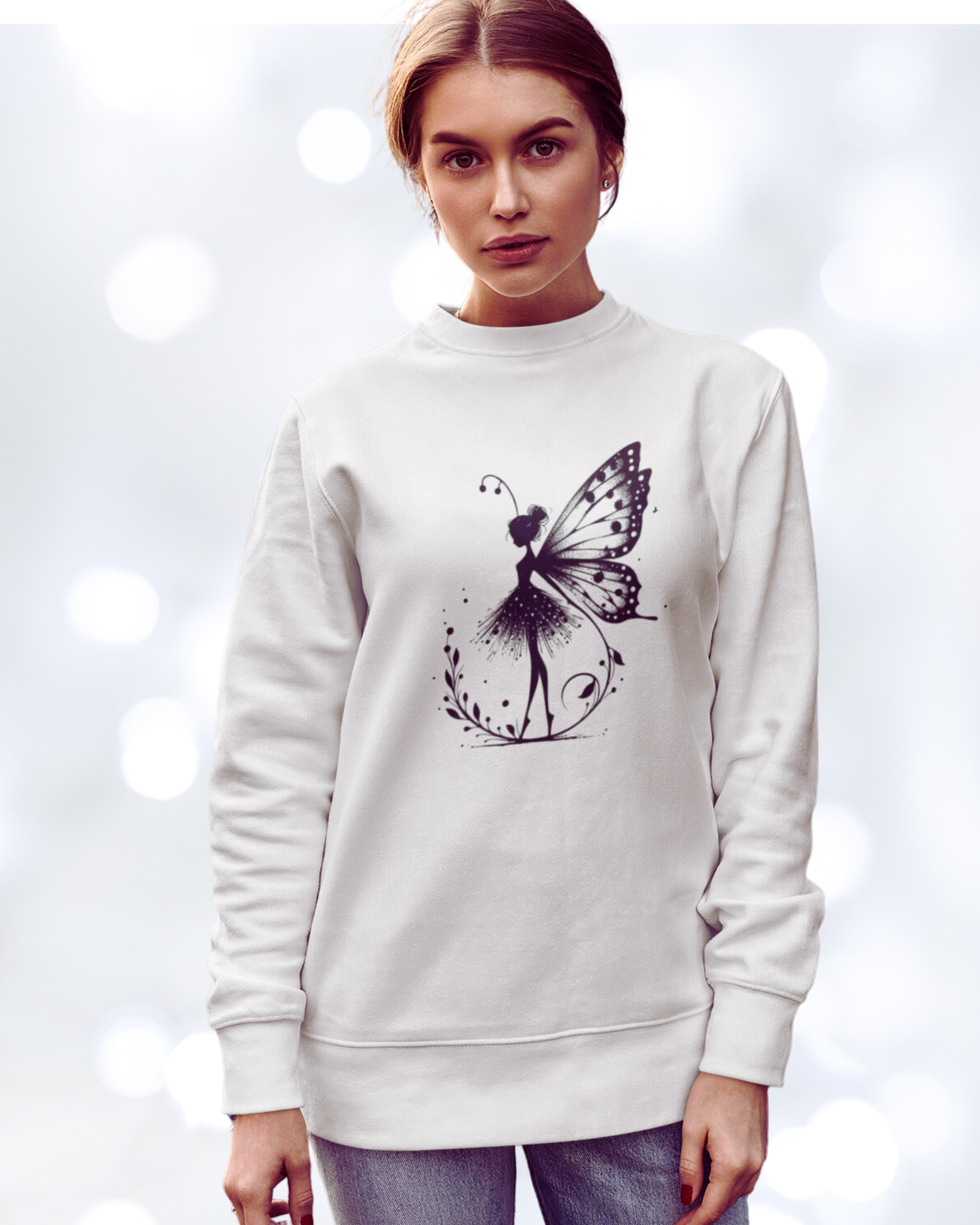 Sudadera Blanca Personalizada Dama. Hada mágica