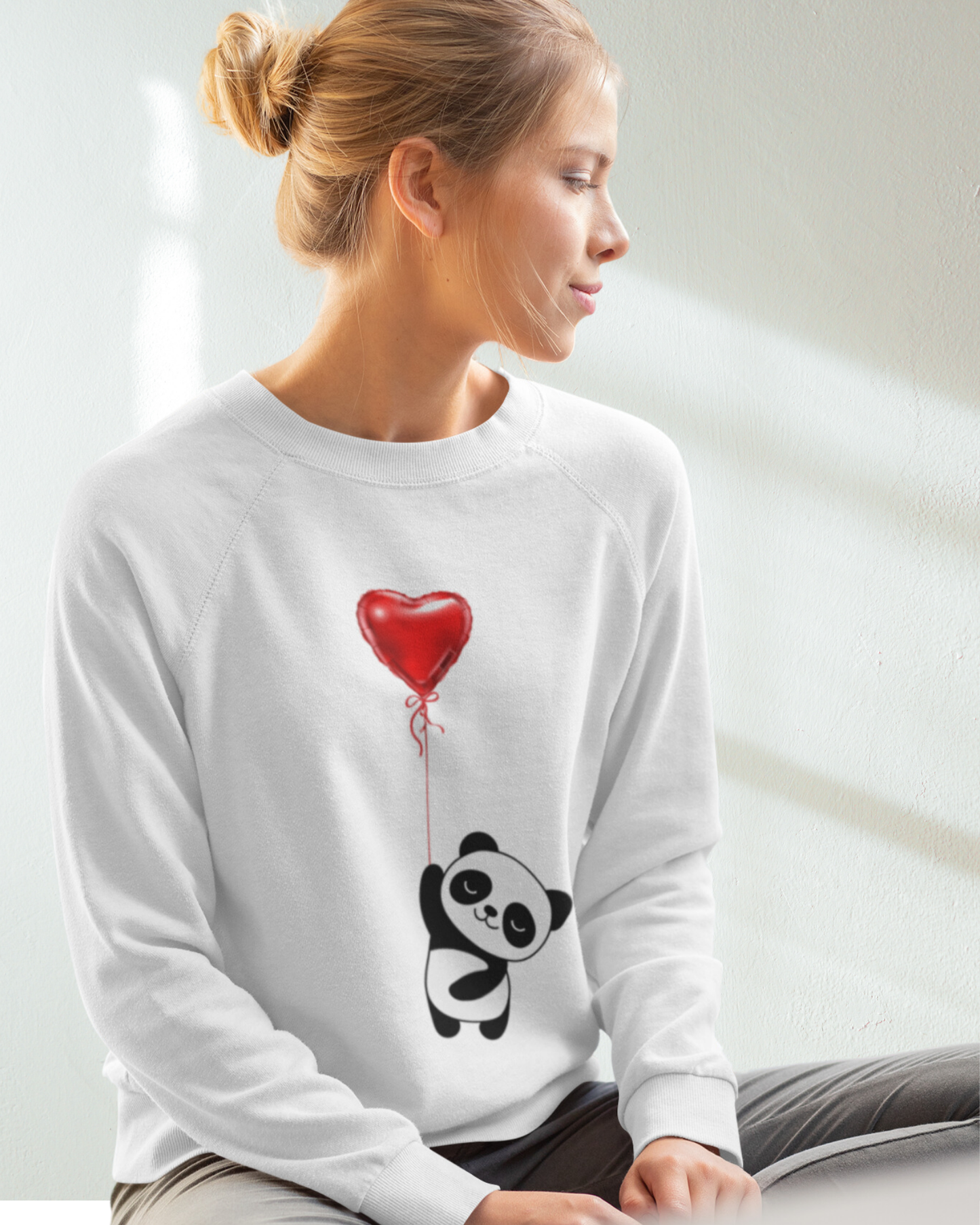Sudadera blanca Personalizada. Osito panda soñador