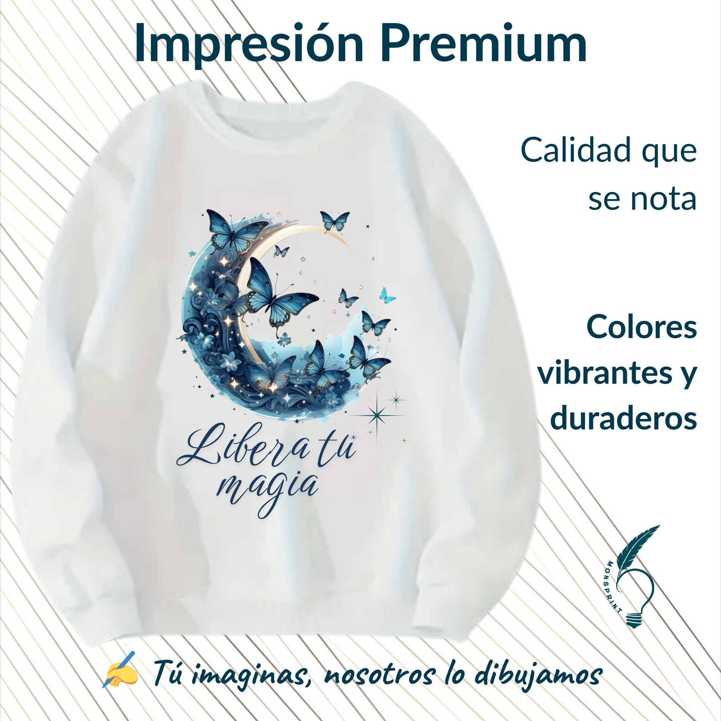 Sudadera blanca Personalizada. Libera tu magia