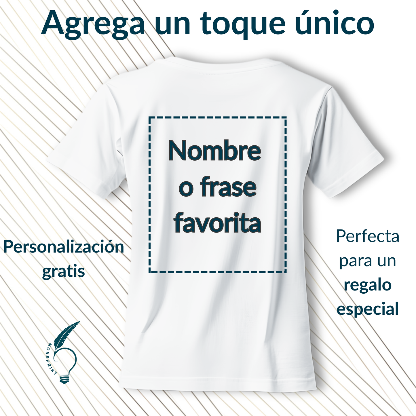 Playera Blanca para Mujer con Diseño de Corazones “Love” – Personalizada, Estilo Romántico y Casual | Monsprint