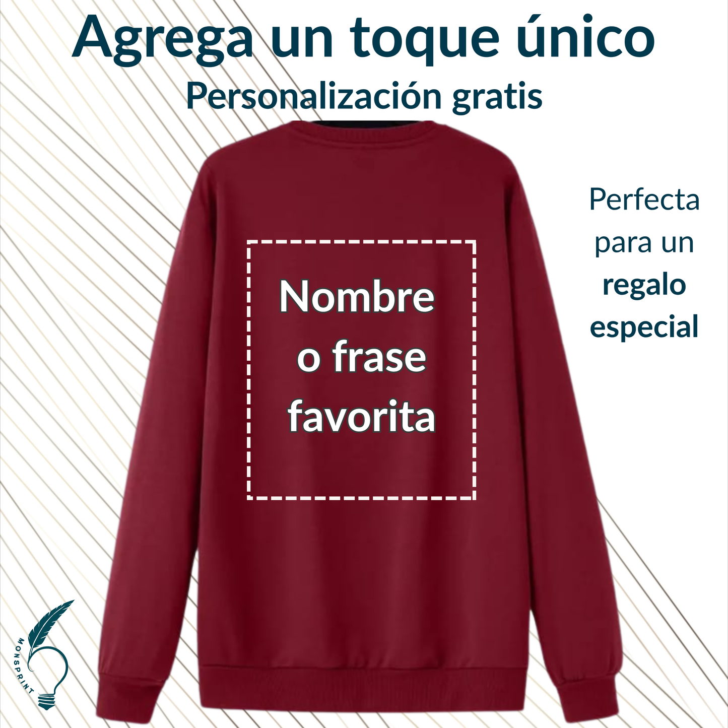 Sudadera Panda Urbano – Diseño Musical Bordó | Monsprint