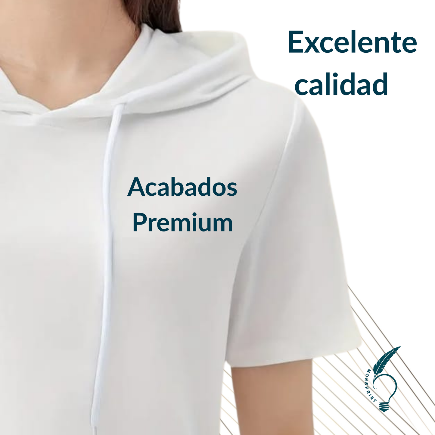 Blusa blanca con capucha para mujer – diseño gatito y mariposas – moda casual primavera/verano