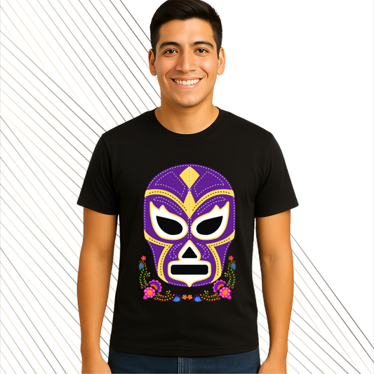 Playera Lucha Libre Mexicana,  100% Algodón Peinado