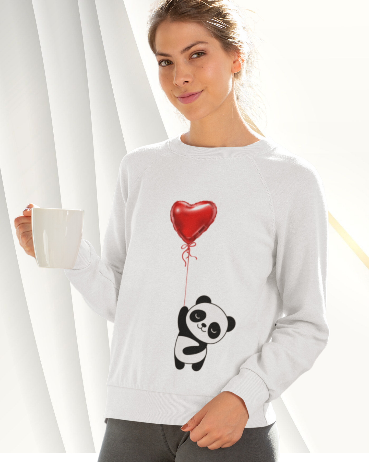 Sudadera blanca Personalizada. Osito panda soñador