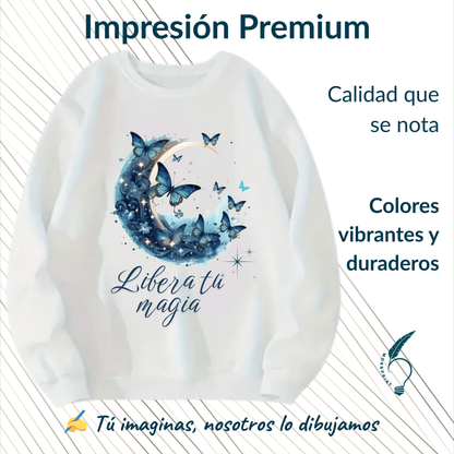 Sudadera blanca Personalizada. Libera tu magia