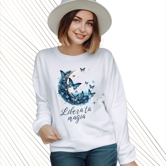 Sudadera blanca Personalizada. Libera tu magia